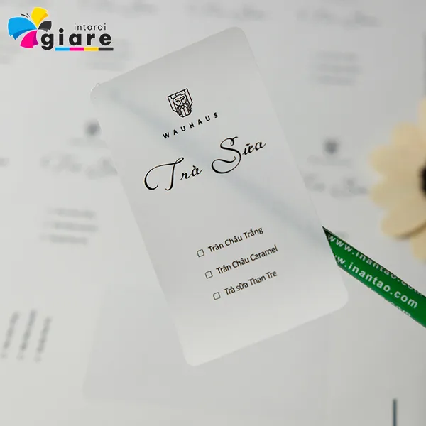 Mẫu sticker decal nhựa sữa WAUHAUS