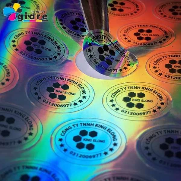Mẫu sticker 7 màu hologram KING ELONG