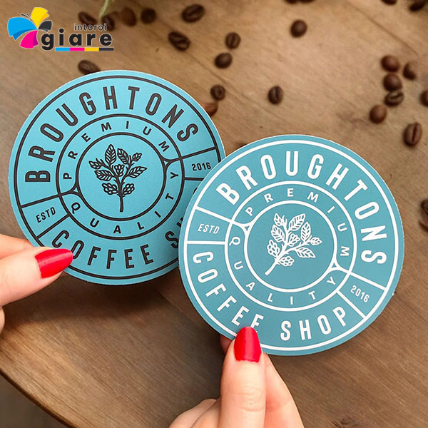 Mẫu decal Coffee Shop in bằng công nghệ in kỹ thuật số