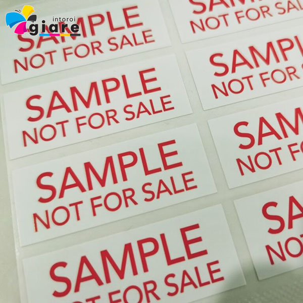 Mẫu decal SAMPLE in bằng công nghệ in offset