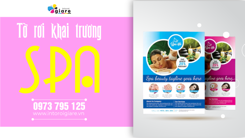 Tờ rơi khai trương spa