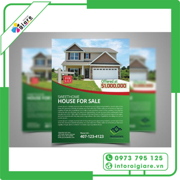 Quy cách của tờ rơi cho thuê nhà