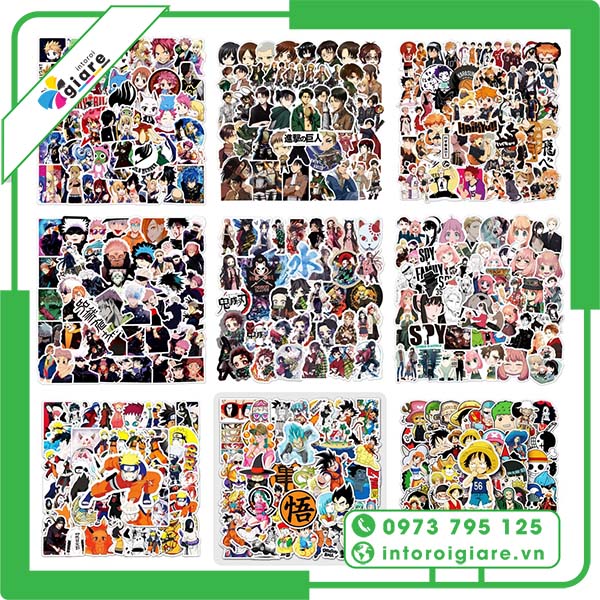 Mẫu Sticker Anime 4