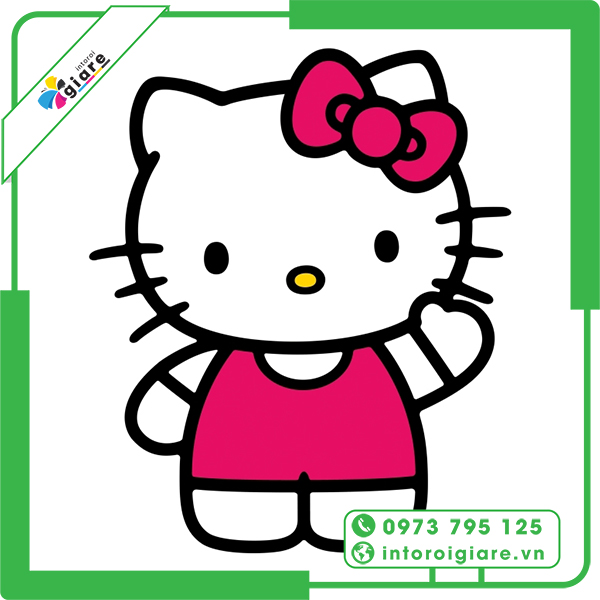 Mẫu sticker Hello Kitty