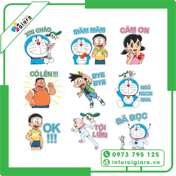 Sticker Zalo - Doraemon Vũ Trụ Tí Hon