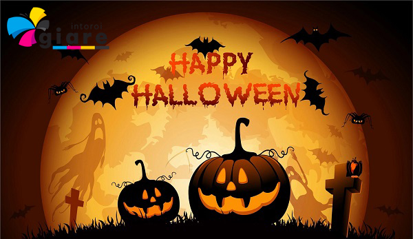 Mẫu Background Halloween hóa trang trong không khí đêm đen ghê sợ
