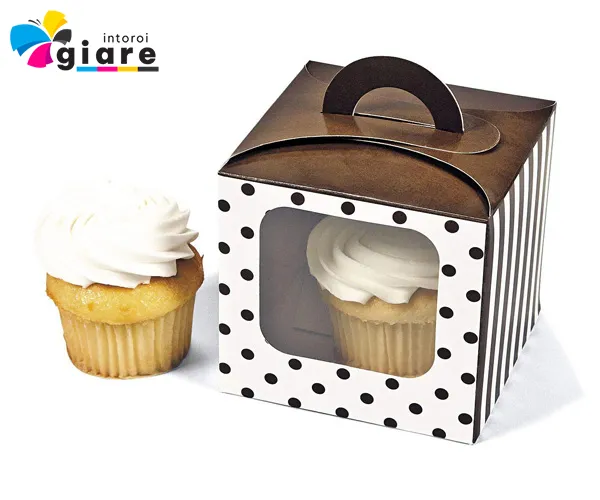 Mẫu hộp giấy đựng bánh cupcake 9