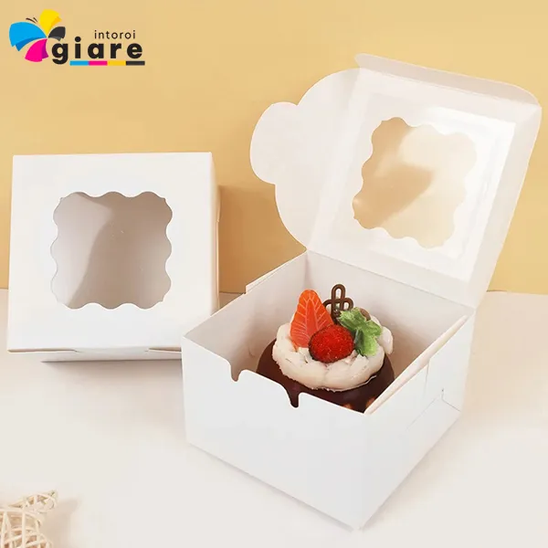 Mẫu hộp giấy đựng bánh cupcake 3