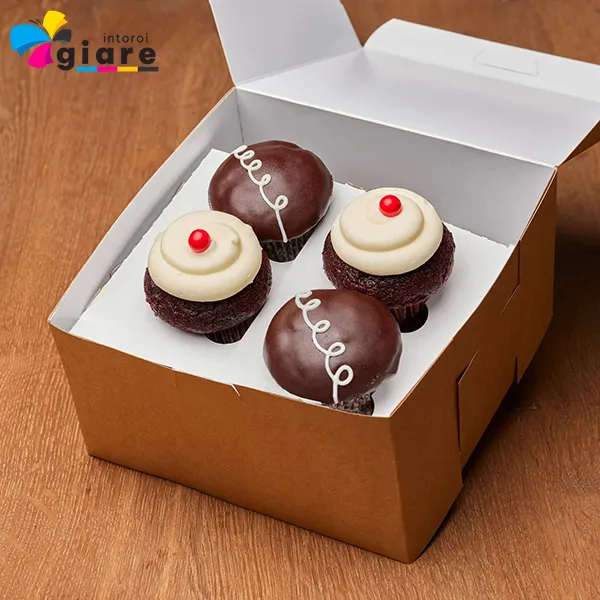 Mẫu hộp giấy đựng bánh cupcake 7