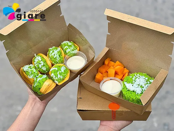 Hộp giấy đựng xôi takeaway 2