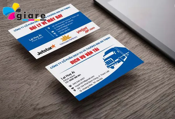 Mẫu card visit đại lý vé máy bay 10