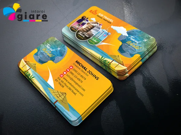 Mẫu card visit đại lý vé máy bay 4