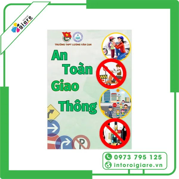 Mẫu tờ rơi an toàn giao thông trường THPT Lương Văn Can