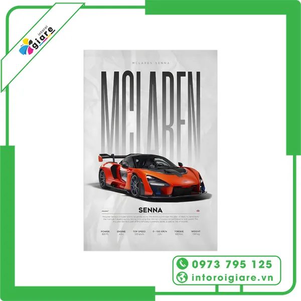 Mẫu tờ rơi ô tô MCLAREN SENNA