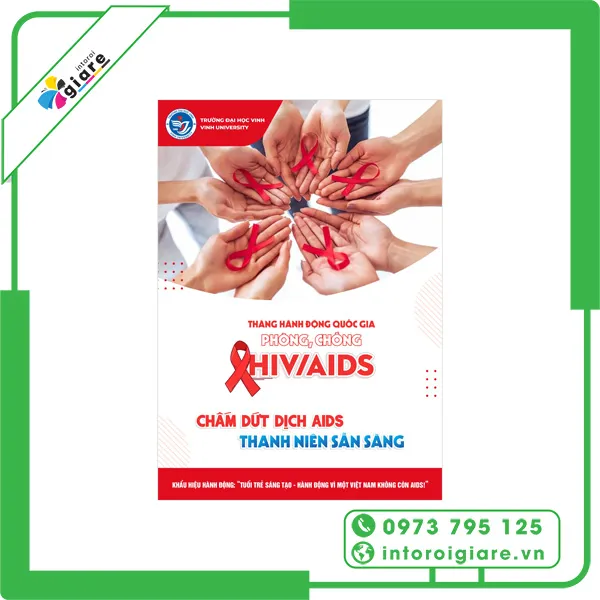 Mẫu tờ rơi phòng chống HIV của Đại Học Vinh