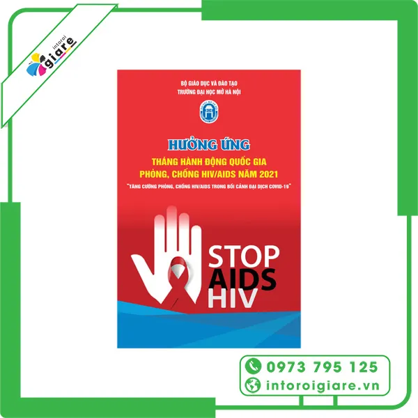 Mẫu tờ rơi phòng chống HIV của Đại Học Mở Hà Nội