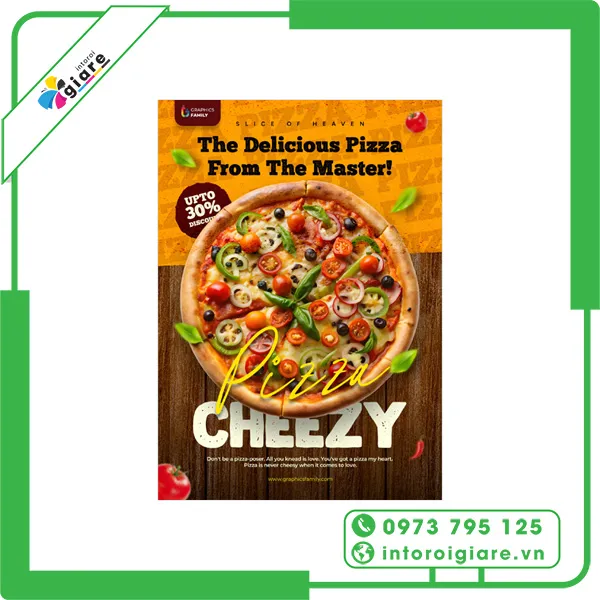 Mẫu tờ rơi Pizza Cheezy