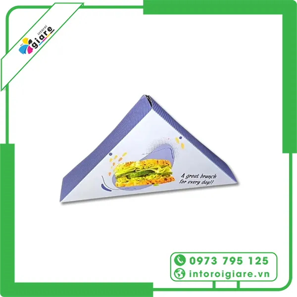 Mẫu hộp giấy đựng sandwich độc đáo