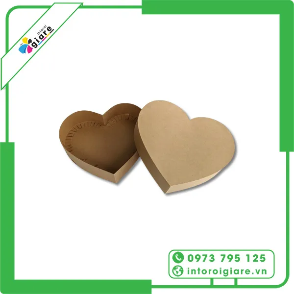 Mẫu hộp giấy trái tim giá rẻ