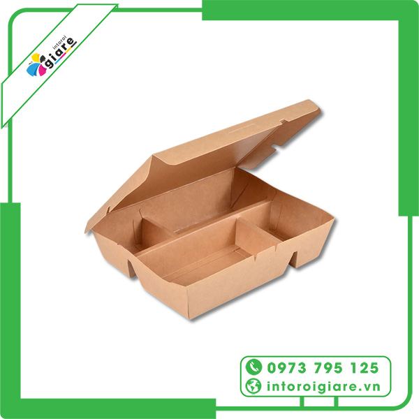 Mẫu hộp giấy 4 ngăn đựng đồ handmade