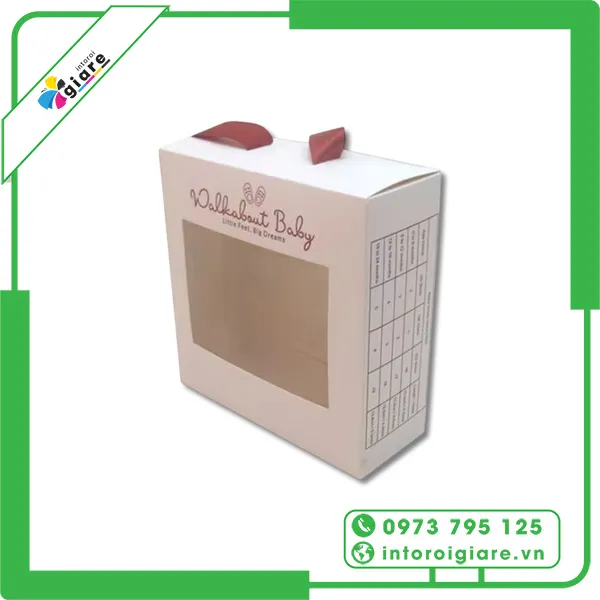 Mẫu hộp giấy có cửa sổ hình vuông