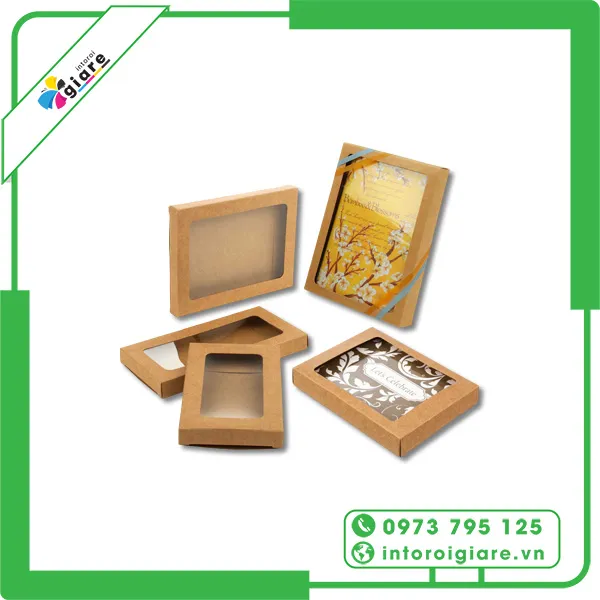 Mẫu hộp giấy có cửa sổ giấy kraft