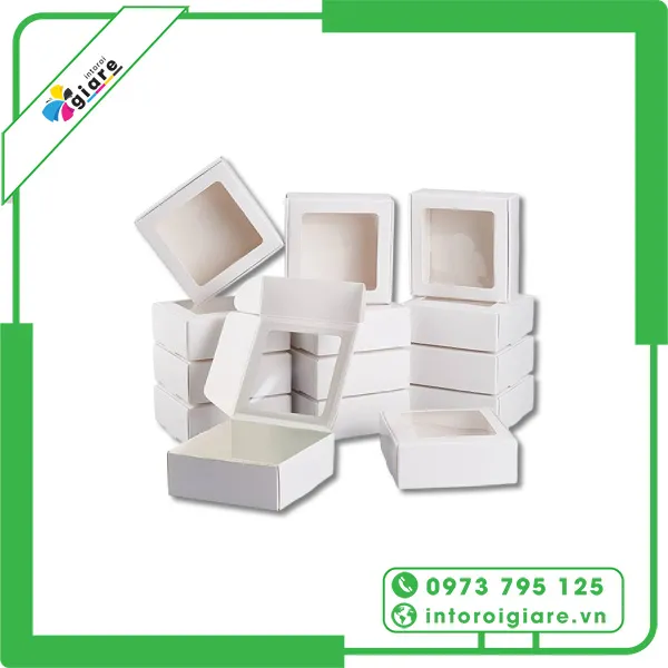 Mẫu hộp giấy có cửa sổ giá rẻ