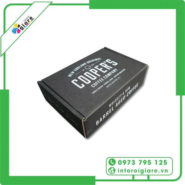 Mẫu hộp giấy đen COOPER