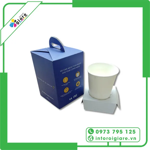 Mẫu hộp giấy đựng cà phê mang đi giá rẻ