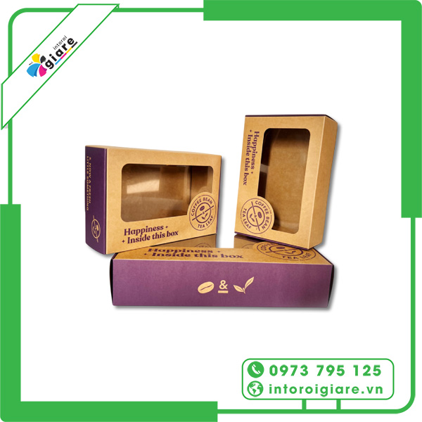 Mẫu hộp giấy take away có cửa sổ
