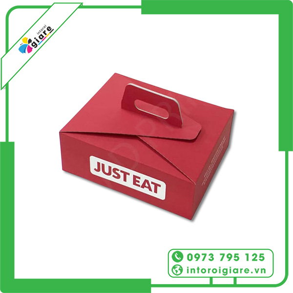 Mẫu hộp giấy take away JUST EAT