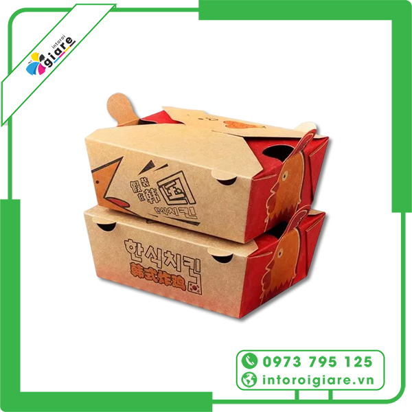 Mẫu hộp giấy take away thiết kế độc đáo