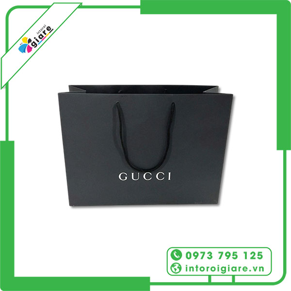 Mẫu túi giấy Gucci phiên bản màu đen