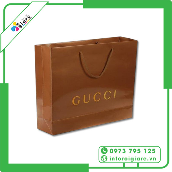 Mẫu túi giấy Gucci phiên bản màu cam