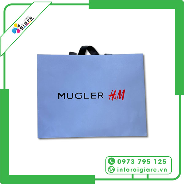 Mẫu túi giấy H&M kết hợp MUGLER