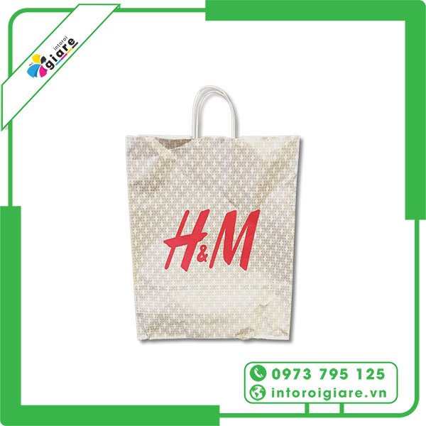 Mẫu túi giấy H&M in họa tiết độc đáo