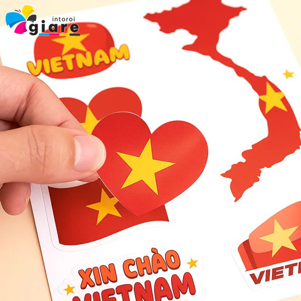 Mẫu sticker cờ Việt Nam thu hút