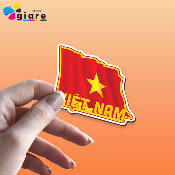 Mẫu sticker cờ Việt Nam sáng tạo