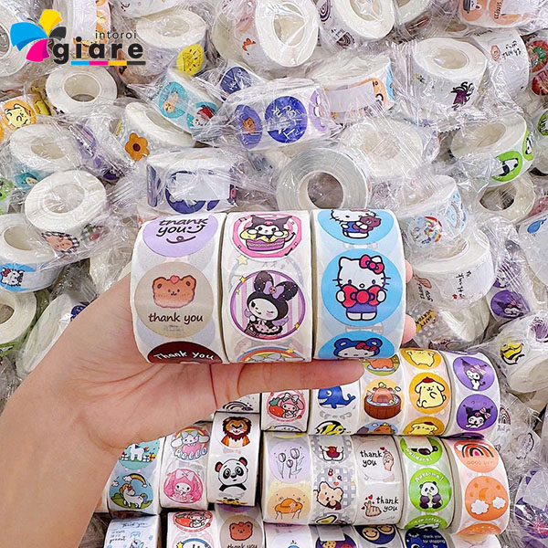 Mẫu sticker cuộn dễ thương