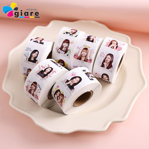 Mẫu sticker cuộn black pink