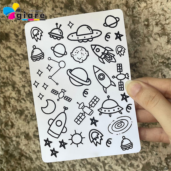 Mẫu sticker galaxy đen trắng