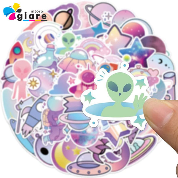 Mẫu sticker galaxy người ngoài hành tinh