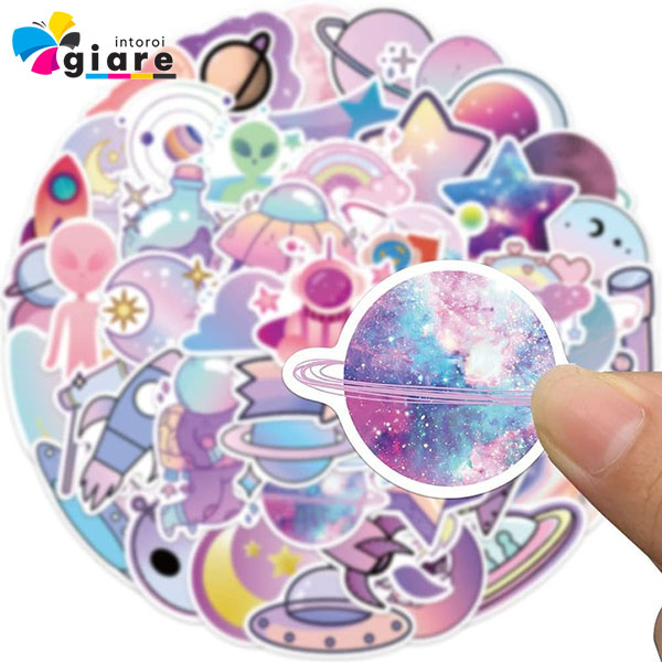 Mẫu sticker galaxy sao thổ