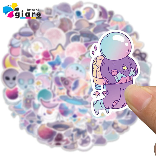 Mẫu sticker galaxy phi hành gia
