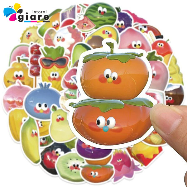 Mẫu sticker hoa quả ngộ nghĩnh