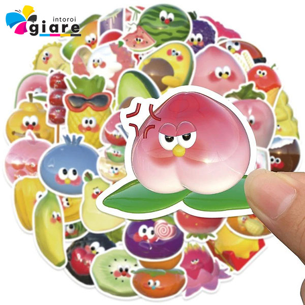 Mẫu sticker quả đào tức giận