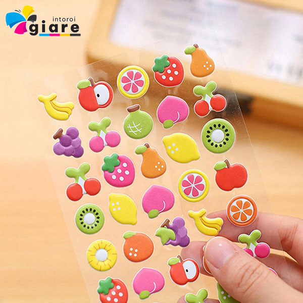 Mẫu sticker hoa quả 3D