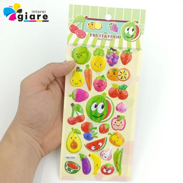 Mẫu sticker hoa quả thu hút