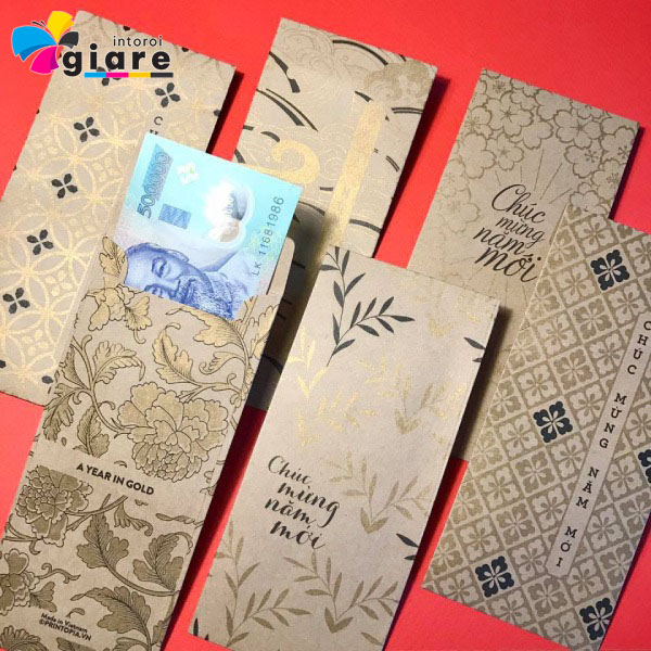 Mẫu bao lì xì giấy kraft thân thiện môi trường