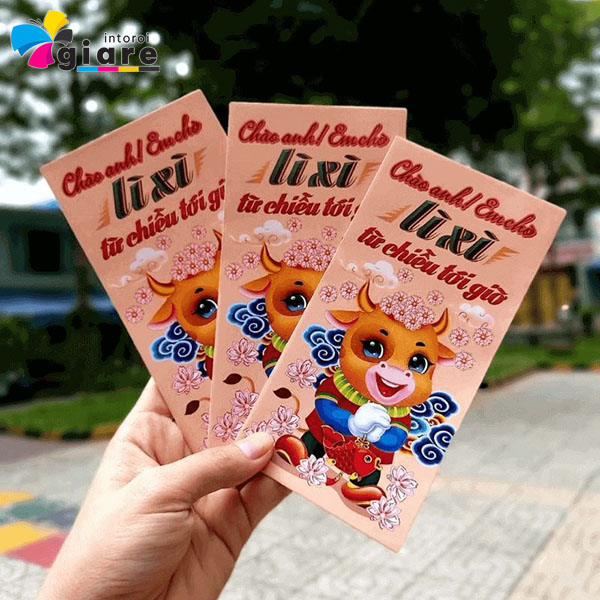 Mẫu bao lì xì chúc tết ấn tượng